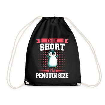 Pinguin Pinguine Tier - Turnbeutel - Schwarz - Vorne
