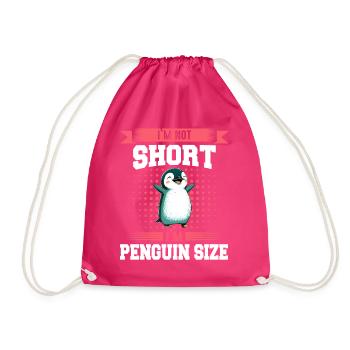 Pinguin Pinguine Tier - Turnbeutel - Fuchsia - Vorne