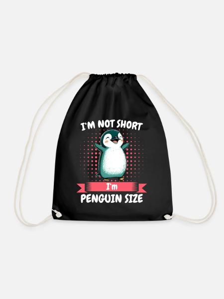 Pinguin Pinguine Tier - Turnbeutel - Schwarz