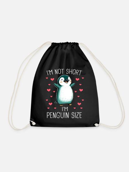 Pinguin Pinguine Tier - Turnbeutel - Schwarz