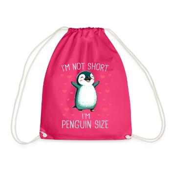Pinguin Pinguine Tier - Turnbeutel - Fuchsia - Vorne