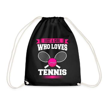 Tennis Tennis Player - Drawstring Bag - black - Front