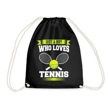 Tennis Tennis Player - Drawstring Bag - black - Front