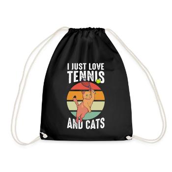 Tennis Tennis Player - Drawstring Bag - black - Front