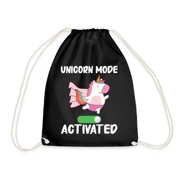 Licorne Licornes Conte de fées Magique - Sac de sport léger - noir - Devant