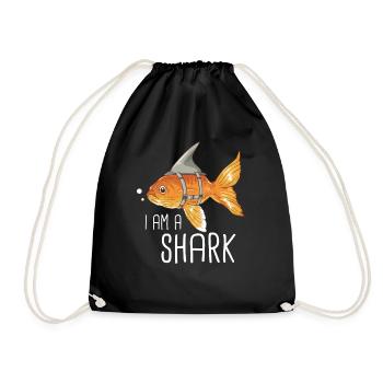 Shark, Ocean, Tiger Shark, Animal, Fish - Drawstring Bag - black - Front