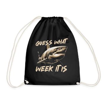 Shark, Ocean, Tiger Shark, Animal, Fish - Drawstring Bag - black - Front