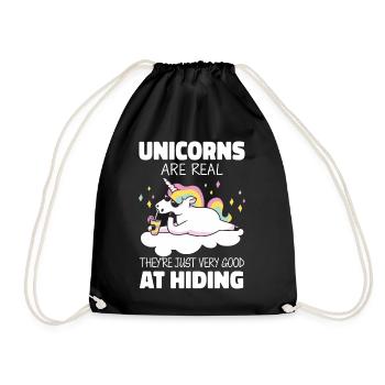 Licorne Licornes Conte de fées Magique - Sac de sport léger - noir - Devant