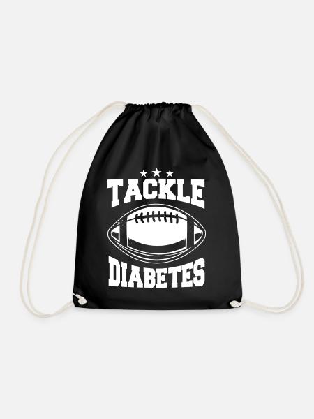 Diabetes Diabetic T1D Insulin - Drawstring Bag - black