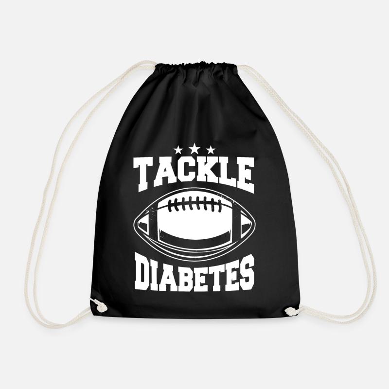 Diabetes Diabetic T1D Insulin - Drawstring Bag - black
