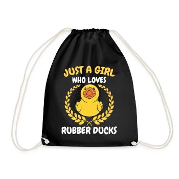 Canards en caoutchouc Salle de bain Canard jaune - Sac de sport léger - noir - Devant