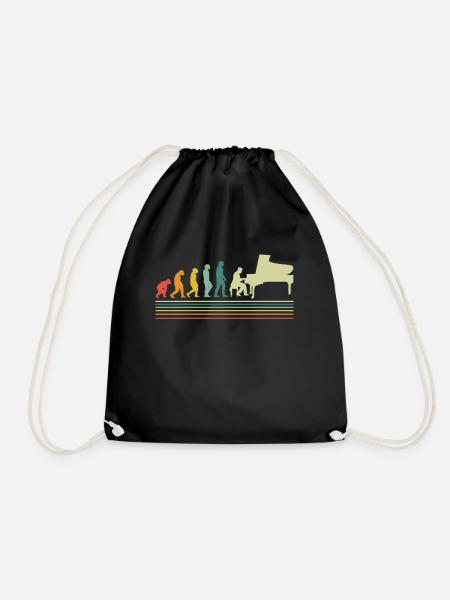 Piano Klavier Pianist Instrument - Turnbeutel - Schwarz