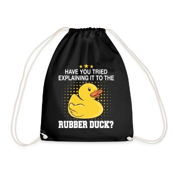 Canards en caoutchouc Salle de bain Canard jaune - Sac de sport léger - noir - Devant