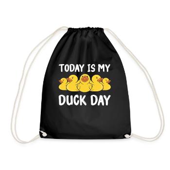 Canards en caoutchouc Salle de bain Canard jaune - Sac de sport léger - noir - Devant