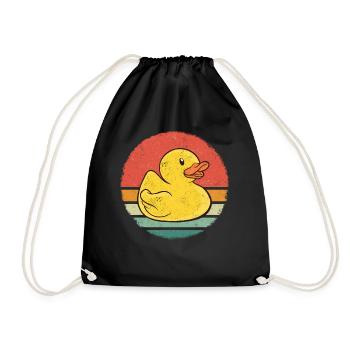 Canards en caoutchouc Salle de bain Canard jaune - Sac de sport léger - noir - Devant