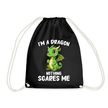 Drache Mystisch Drachen Fantasie - Turnbeutel - Schwarz - Vorne