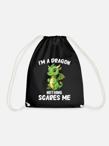 Drache Mystisch Drachen Fantasie - Turnbeutel - Schwarz