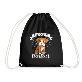 Boxer Mom - Boxer - Drawstring Bag - black - Front