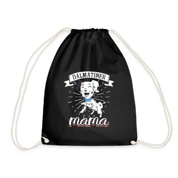 Dalmatian Mom - Dalmatian - Drawstring Bag - black - Front