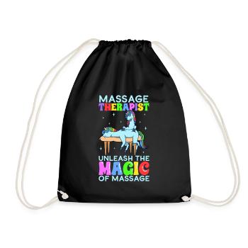 Unleash the Magic - Massage - Drawstring Bag - black - Front