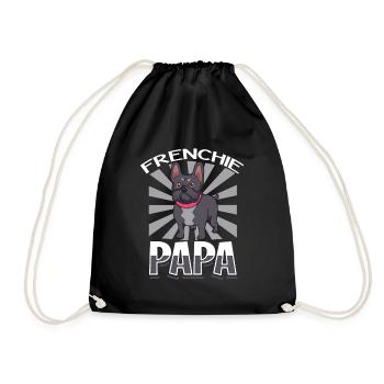 Frenchie Papa - Bouledogue français - Sac de sport léger - noir - Devant