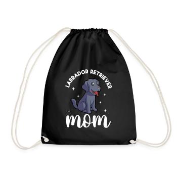 Labrador Retriever Mom - Labrador Retriever - Drawstring Bag - black - Front