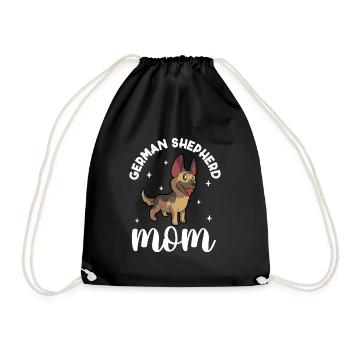 German Shepherd Mom - Schäferhund - Drawstring Bag - black - Front