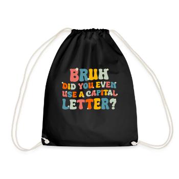 Teacher School Teacher Teacher Teacher - Drawstring Bag - black - Front