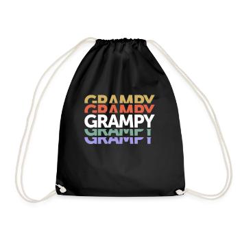 Grampy Legendary Love Grandpa Father's Day - Drawstring Bag - black - Front
