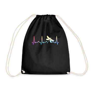 dragonfly dragonflies insects nature - Drawstring Bag - black - Front