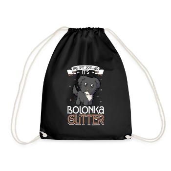 Bolonka Glitzer - Turnbeutel - Schwarz - Vorne
