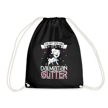 Dalmatian Glitter - Drawstring Bag - black - Front