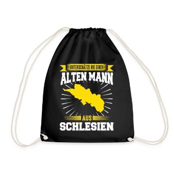 Niederschlesien Oberschlesien Schlesier Polen - Turnbeutel - Schwarz - Vorne