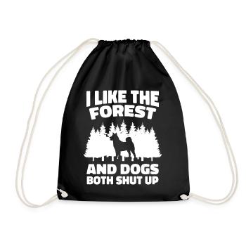 Dog Dogs Pet Funny Dog Owner - Drawstring Bag - black - Front