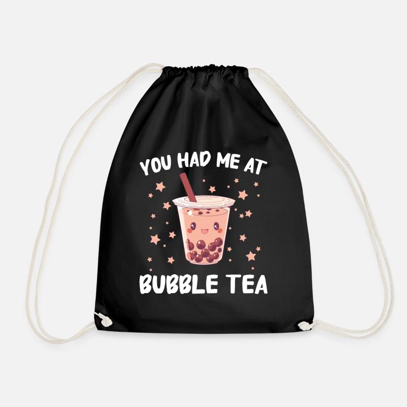 Bubble Tea Boba Tea Bubble Boba Tea - Drawstring Bag - black