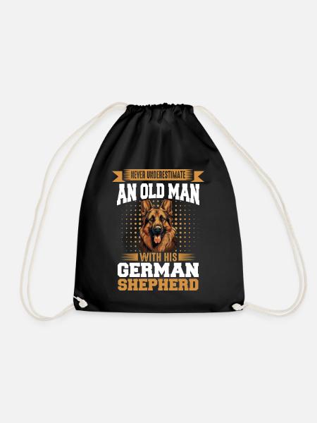 German Shepherd Dog Malinois - Drawstring Bag - black