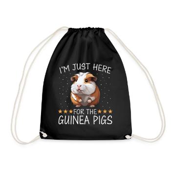 Guinea pig - Drawstring Bag - black - Front