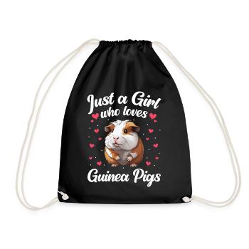 Guinea pig - Drawstring Bag - black - Front