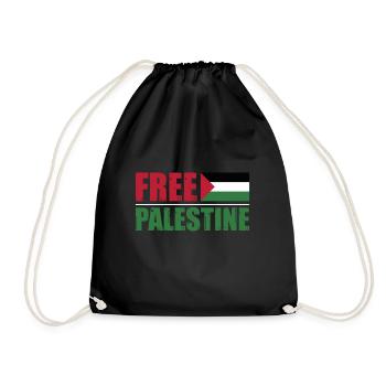 Free Palestine - Turnbeutel - Schwarz - Vorne