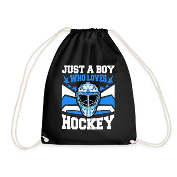 Eishockey Hockey Sport - Turnbeutel - Schwarz - Vorne