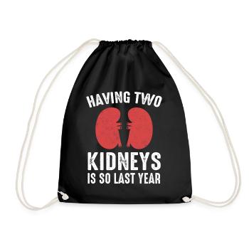 Kidney DonorKidney Transplant Kidney Organ Org - Drawstring Bag - black - Front