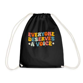Speech Therapist Speech Therapy Speech Therapy - Drawstring Bag - black - Front