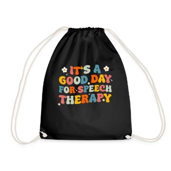 Speech Therapist Speech Therapy Speech Therapy - Drawstring Bag - black - Front
