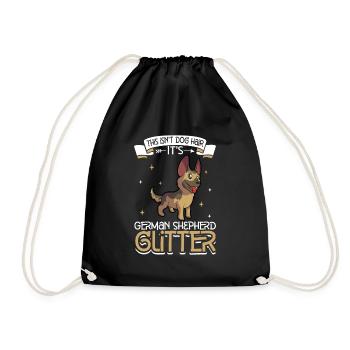 German Shepherd Glitzer - Turnbeutel - Schwarz - Vorne
