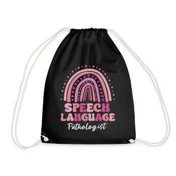 Speech Therapist Speech Therapy Speech Therapy - Drawstring Bag - black - Front