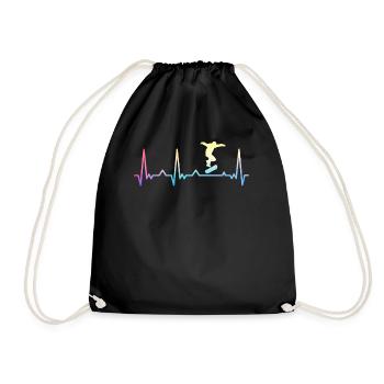 Skateboarding Skater Skateboard Skateboarder - Drawstring Bag - black - Front