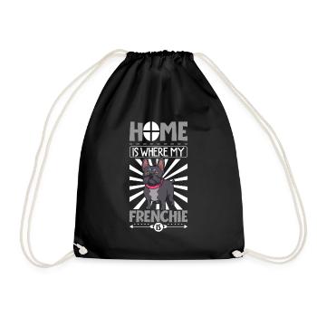 Bouledogue français - Sac de sport léger - noir - Devant