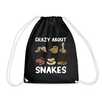 Serpent, Serpent, Animal - Sac de sport léger - noir - Devant
