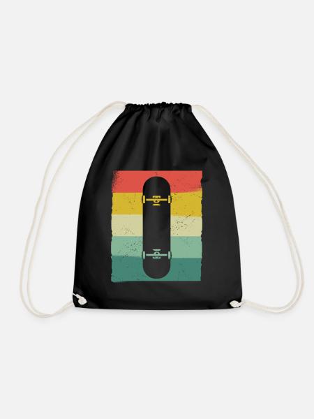 Skateboarding Skater Skateboard Skateboarder - Drawstring Bag - black