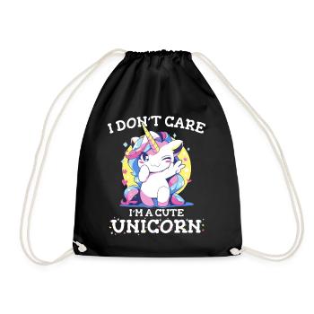 Licorne Licornes Conte de fées Magique - Sac de sport léger - noir - Devant